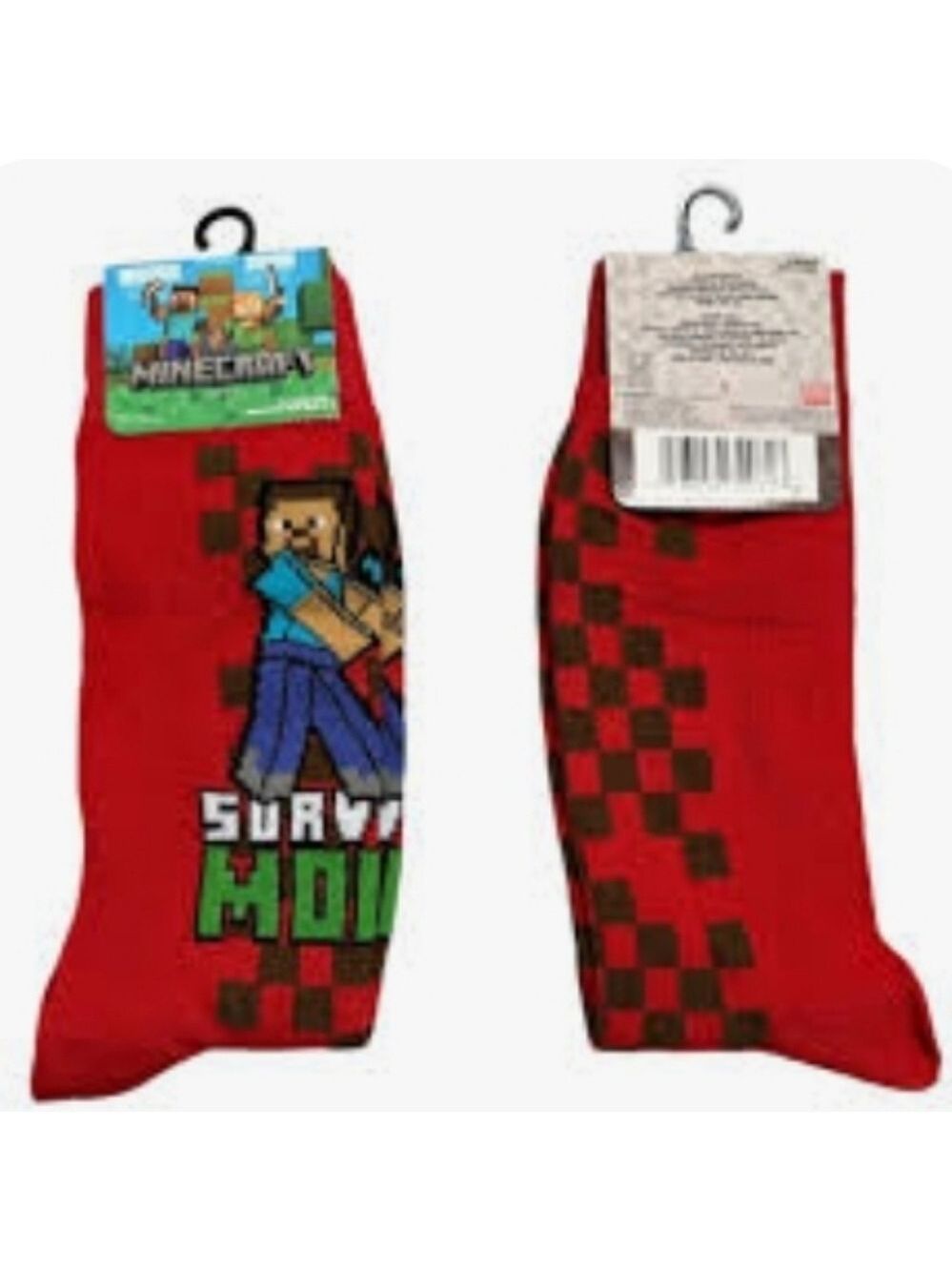 4/$25 Minecraft Socks Novelty Crew Socks Stocking Stuffer Collectible Socks
